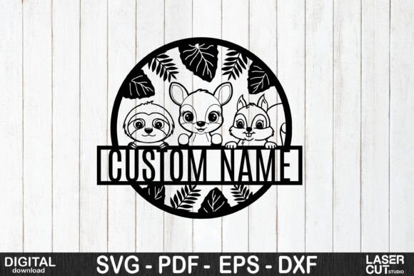 Download Custom Woodland Animal Name Sign - Woodland animal name sign Collection