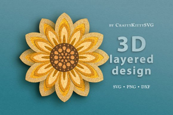 Download Sunflower 3D Laser Cut Template - 3d laser cut template Collection