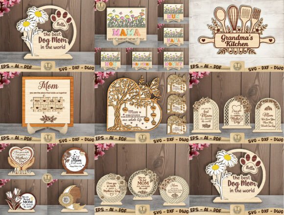 Download Personalized Mom Laser Cut File Bundle - Premium Resources