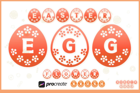 Download Procreate Brush Easter Egg Flower Letter - Premium Resources