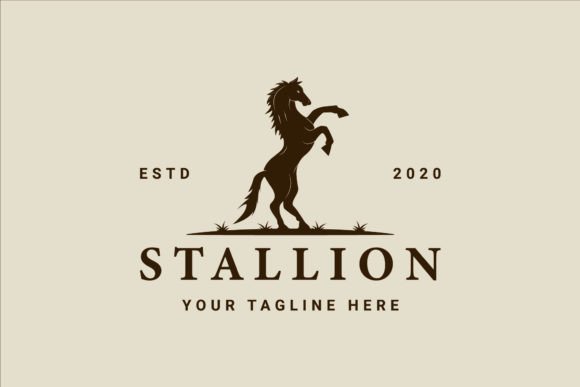 Download Silhouette Horse Jumping Logo Vintage - Premium Bundle