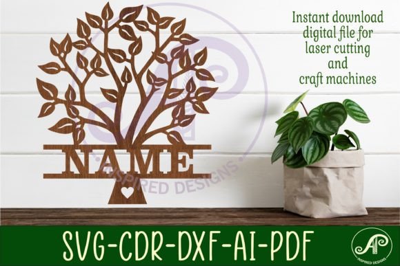 Download Family Tree Name Sign Svg Laser Cut File - Tree name sign Collection