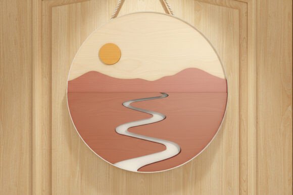 Download Desert Sunset Laser Cut Door Sign SVG - Sunset laser cut Collection