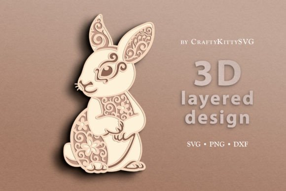 Download Bunny 3D Laser Cut Template - 3d laser cut template Collection