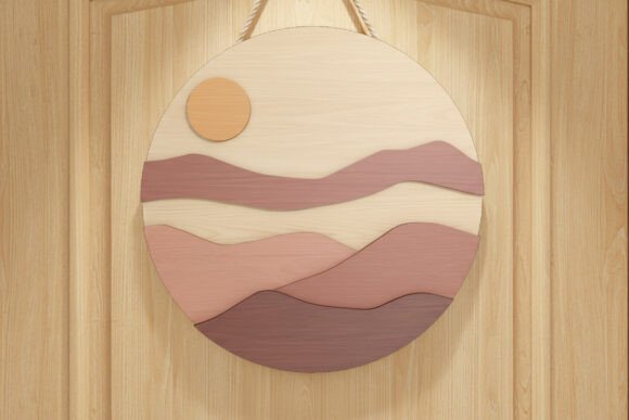 Download Desert Sunset Laser Cut Door Sign SVG - Sunset laser cut Collection