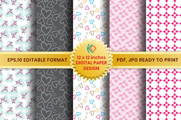Download Digital Paper Design "love" - Paper design Collection