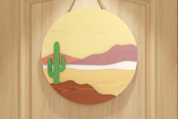 Download Desert Sunset Laser Cut Door Sign SVG - Sunset laser cut Collection